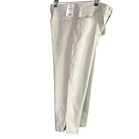 Gloria Vanderbilt Amanda Women 18 Classic Rise Capri Jeans Beige Stretch NEW - Picture 6 of 11